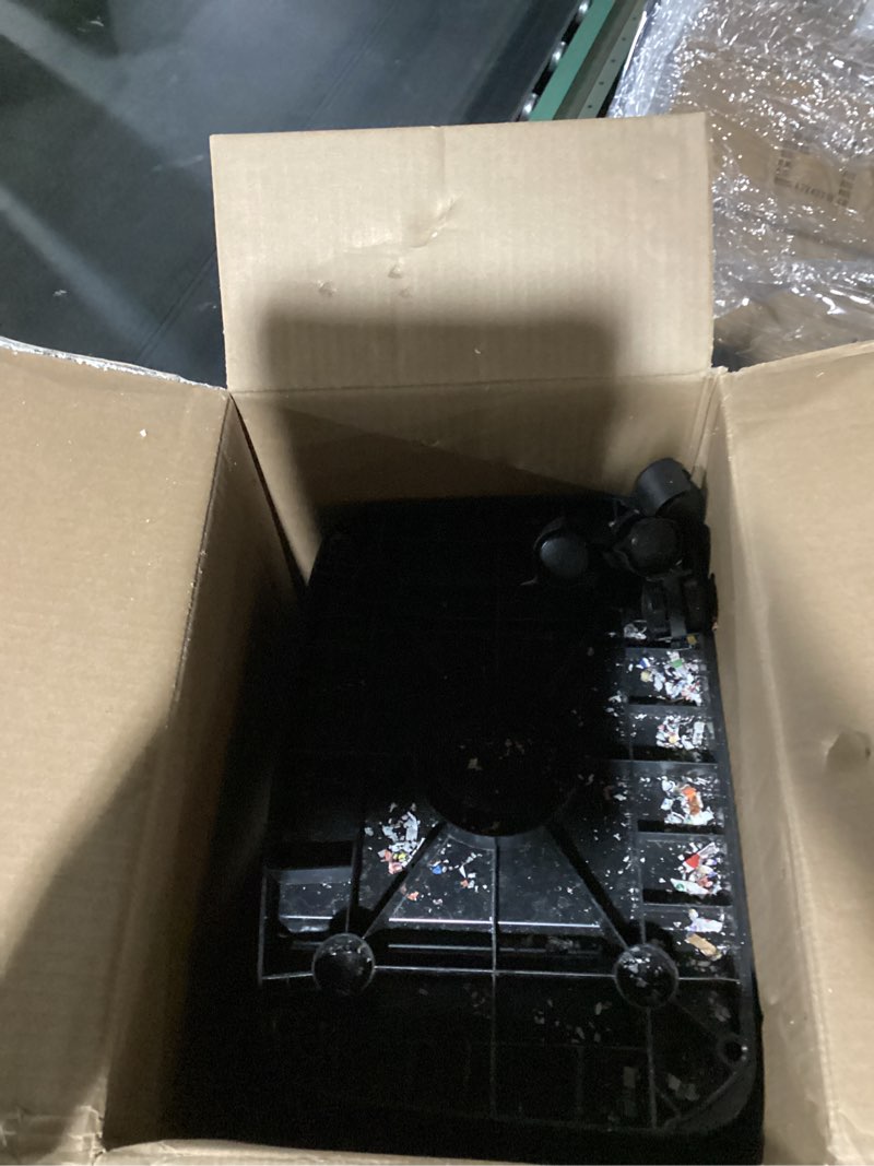 Condition photo showing As Is for bonsen 14-sheet paper shredder for home office, heavy duty cross cut shredder with 5.3 gal pullout bin, quiet shredder for cds/credit card/staple, p-4 security, anti-jam system 14-sheet cross cut