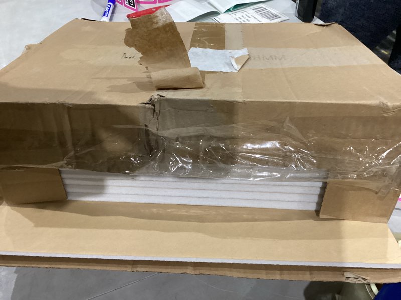 Condition photo showing Good Condition for 12 Pack Large Acoustical Wall Panels, Sound Proof Panels for Wall, 16 x 12 x 0.4 Inches Self-Adhesive Acoustical Soundproof Panels,Acoustic Treatment for Home Office Recording Studio White 12 Pack 16 x 12 x 0.4 Inches White