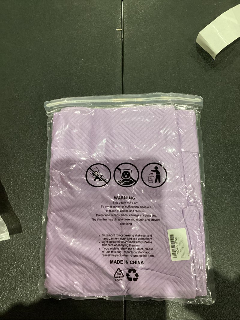 Condition photo showing New/Like New for Poetsky Women's Summer Casual T Shirt Dress Short Cap Sleeve Crewneck Loose Basic Shift Mini Dresses Purple XX-Large