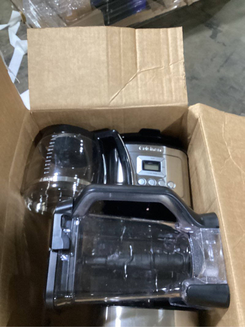 Condition photo showing As Is for Cuisinart 14-Cup Coffee Maker, Programmable PerfecTemp Glass Carafe Coffee Machine with 1-4 Cup Setting, Brew Strength Control and Brew Pause, Stainless Steel, DCC-3200NAS 14-Cup Glass Stainless