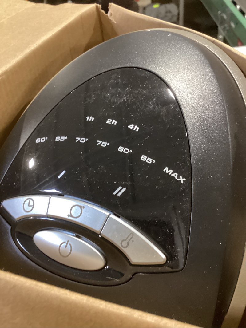 Condition photo showing As Is for lasko - portable ceramic tower space heater with remote control - black/silver