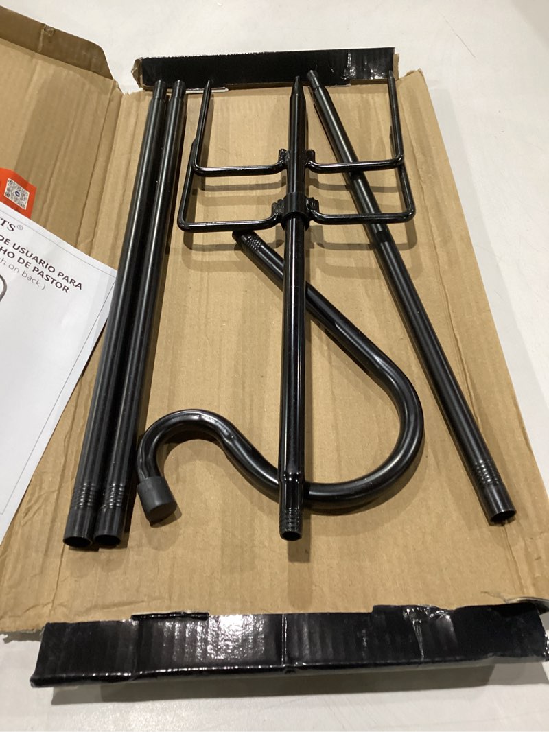 Condition photo showing Good Condition for shepherd hooks for outdoor, 1 pack bird feeder pole with 5 prongs base for hanging lantern, hummingbird feeder, lightweight plant, shepherds hook for bird feeders for outside 1 62 inch