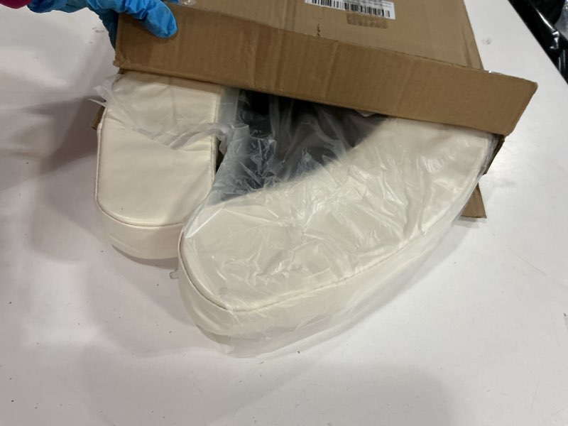 Condition photo showing New/Like New for Soft Padded Toilet Seat Cushion with 2-Inch High-Density Foam & Waterproof PU Fabric, U-Shape Padded Toilet Cushion - Secure Hook & Loop Tape, Fits Standard/Elongated Toilets (Beige)