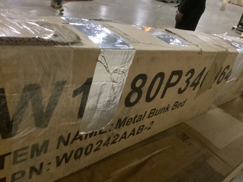 Condition photo showing Good Condition for Bellemave Queen Over Queen Futon bunk Bed, Lower bunk can be Pulled Out in Three Sections, Loft Bed 