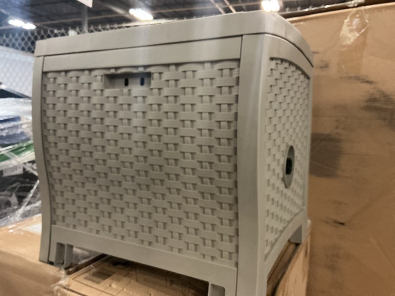 Condition photo showing As Is for suncast hose hideaway plastic 175-ft hideaway hose reel
