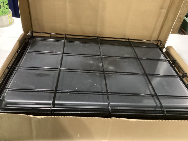 Condition photo showing Good Condition for midwest homes for pets 24-inch icrate folding dog crate with divider panel, leak-proof tray & secure latches – metal wire kennel for small breeds – portable, durable & easy to assemble 24.8"l x 17.9"w x 19.5"h single door