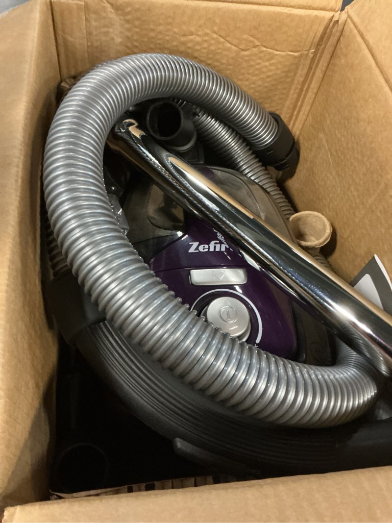 Condition photo showing As Is for Zefiro Canister Vacuum Cleaner, Bagless Canister Vacuum for Home, Powerful Suction, Auto Cord Rewind, HEPA Filter, Corded Vacuum for Hard Floors, Carpet, Apartment/Rental Friendly(Purple&Gray)