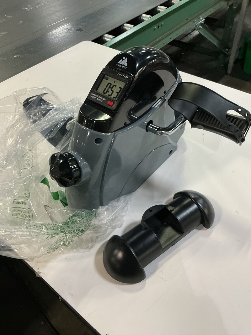 Condition photo showing As Is for Mini Exercise Bike, himaly Under Desk Bike Pedal Exerciser Portable Foot Cycle Arm & Leg Peddler Machine with LCD Screen Displays Gray