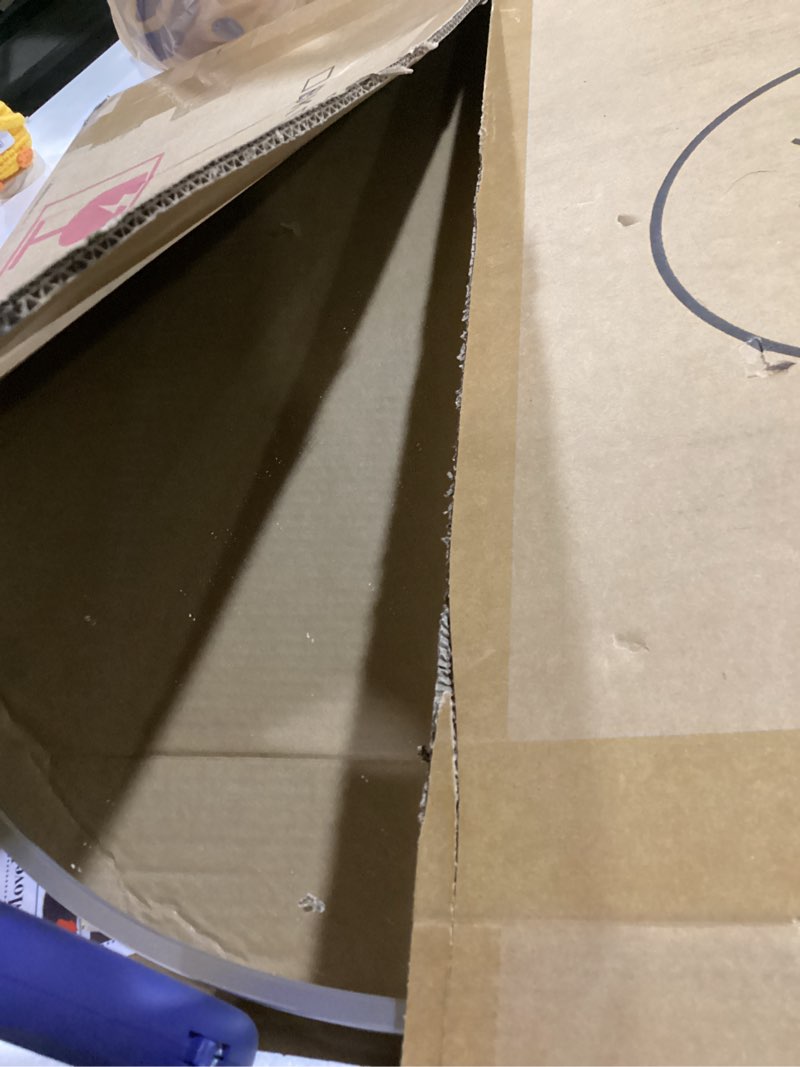 Condition photo showing Good Condition for 24" Round Mirror Circle Wall Mounted Hanging or Against Wall Metal Frame Dressing Make-up Mirrors for Entryway Bedroom Bathroom Living Room 24 inch Black Black 24"L x 24"W