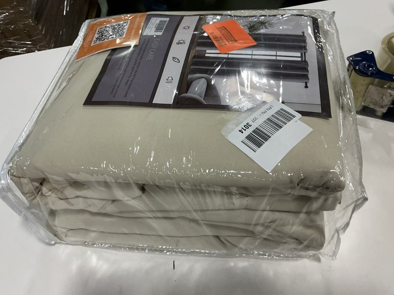 Condition photo showing New/Like New for RYB HOME Soundproof & Dust Particle Filtering Curtains Blackout Window Treatment for Bedroom Living Room Divider Nursery Daytime Sleeping Patio Door, Beige, W52 x L 108 inch, 2 Panels