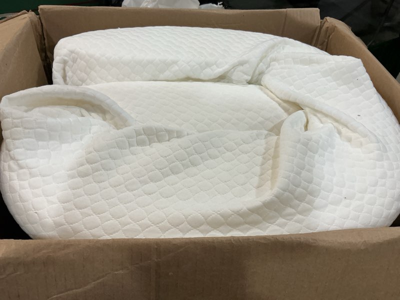 Condition photo showing As Is for full size memory foam mattress, 8 inch bed mattress