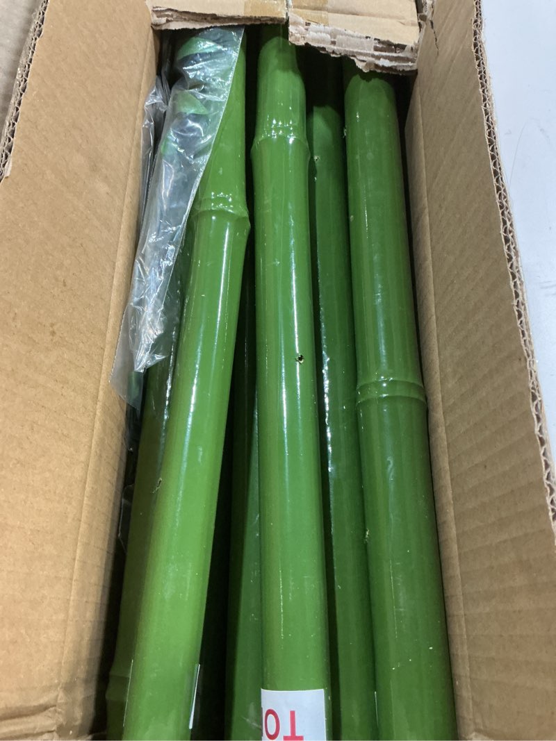 Condition photo showing Good Condition for 10 Pack 4ft Artificial Bamboo Trees, Fake Bamboo, Privacy Plants with Silk Leaves for Indoor Outdoor Decor, Garden Fence, Courtyard - Waterproof & Low Maintenance