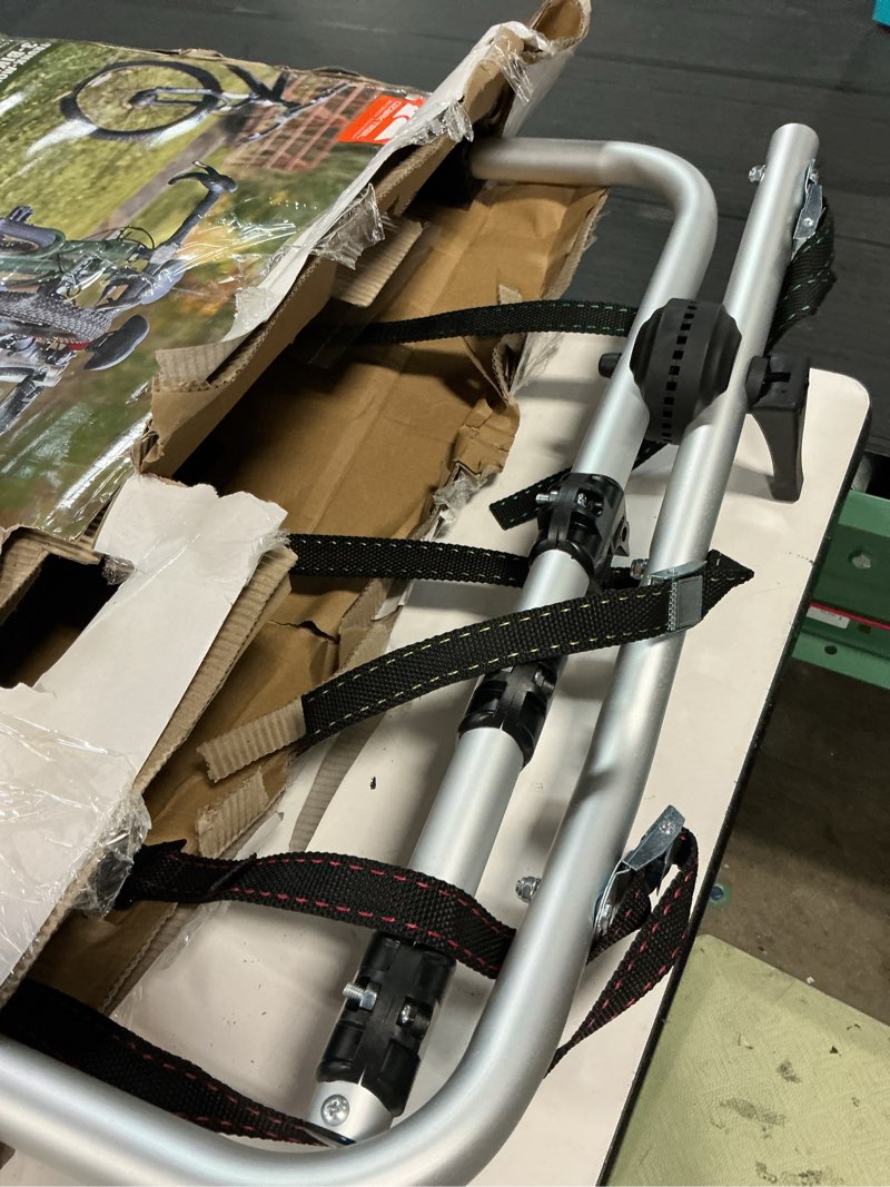Condition photo showing As Is for ozark trail 3-bicycle trunk bike rack, aluminum rack carrier up to 99lbs, fit for sedans, hatchbacks