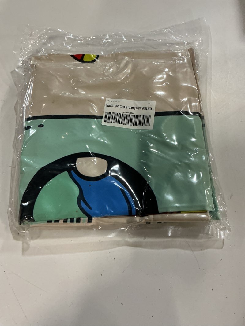 Condition photo showing New/Like New for BSPPTI Laundry Room Curtain, Wash Dry Fold Repeat Curtain, 42"x 63", 2 Panels, Room Darkening Thermal Insulated Blackout Grommets Window Drapes for Living, Dining, Bedroom, CLLSSP562 42"W x 63"L (Pack of 2) Style 1