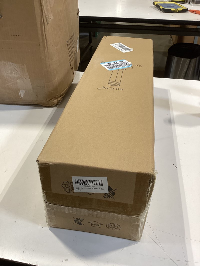 Condition photo showing New/Like New for pathway lights post lights ip55 waterproof outdoor lamp post lawn light floor lamp e26 lampholder hardwired suitable for 12v / 24v / 120v voltage?23.5in, black? 5.5*23.5in black