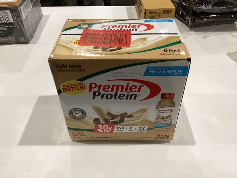 Condition photo showing New/Like New for Premier Protein Shake, Café Latte, 30g Protein, No Added Sugar, 24 Vitamins & Minerals to Support Immune Health, 11.5 fl oz, 6 Pack (Packaging May Vary) Cafe Latte 11.5 Fl Oz (Pack of 6)