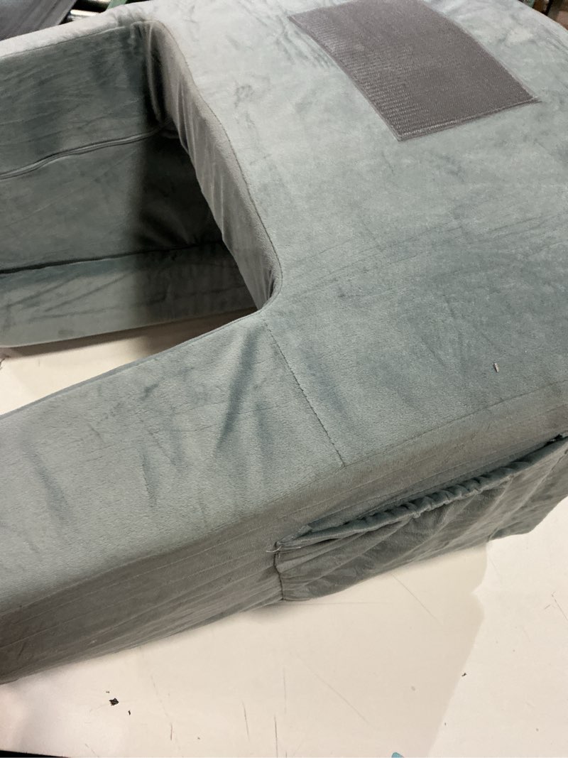 Condition photo showing Good Condition for Gaming Reading Pillow with Memory Foam Arm Support - Lap Desk for Bed/Couch/Floor, Multi-Use for Work & Crafts, Grey - Gray