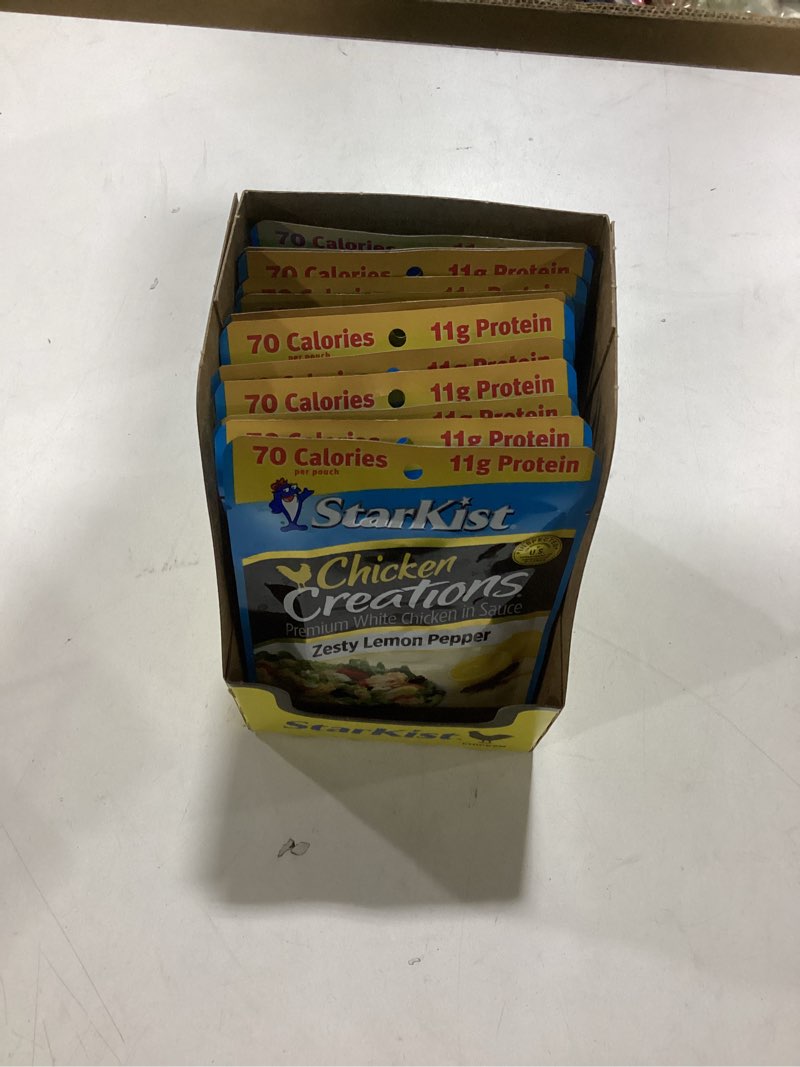 Condition photo showing Good Condition for StarKist Chicken Creation Zesty Lemon Pepper - 2.6 oz Pouch (Pack of 12) Zesty Lemon Pepper 2.6 oz (Pack of 12)