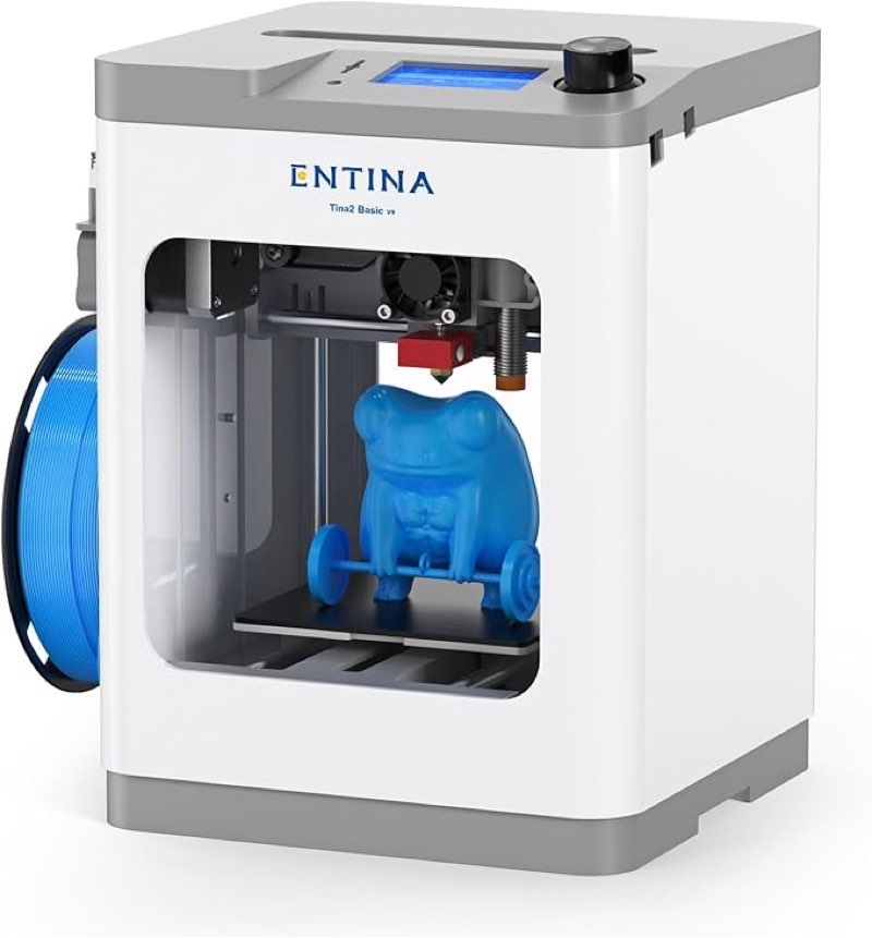 3d printers tina2 basic, fully assembled and auto leveling 3d printer for beginners and kids, removable magnetic platform, high precision printing fdm mini 3d printer for home and school