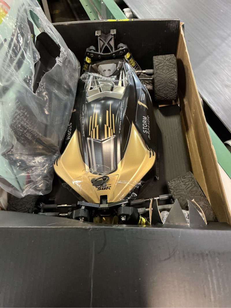 Condition photo showing Good Condition for riaario 1/10 brushless rc cars, rtr, beginner, max 50+ mph, metal drivetrain, 4wd, waterproof electronics, carbon fiber, black, ages 14+