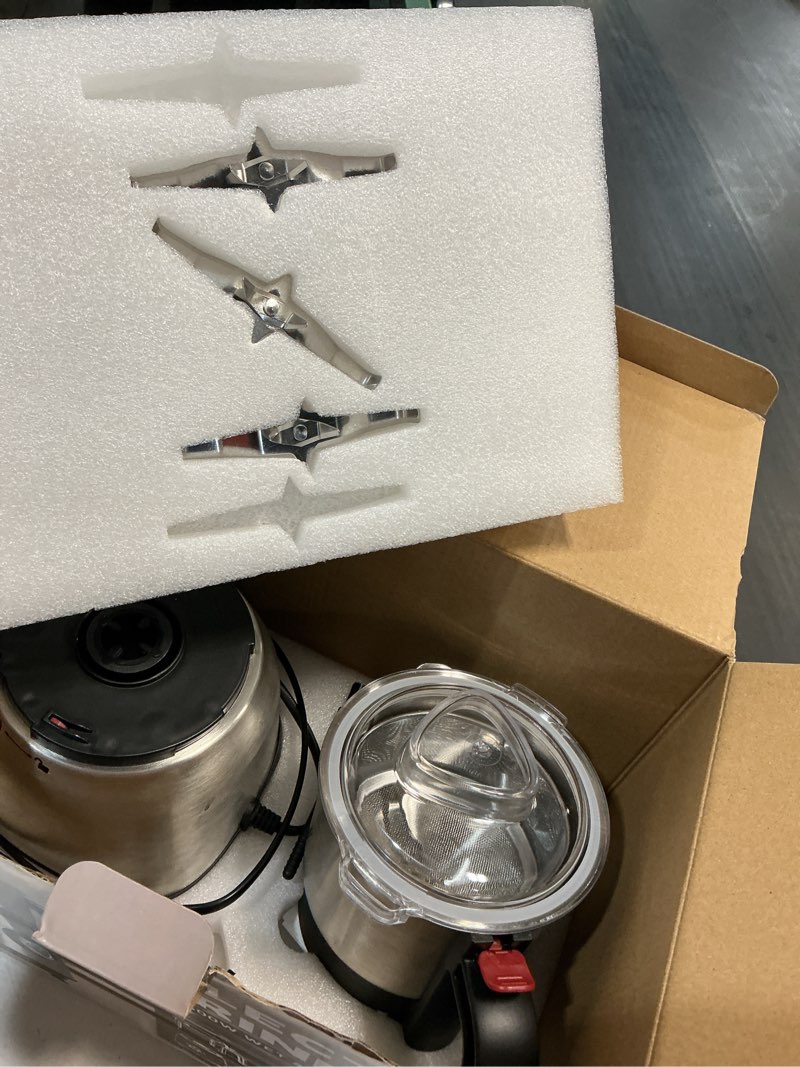 Condition photo showing Good Condition for electric spice and nut grinders - 3 stainless steel blades, 1 filter, 1 brush - 500w grinder for kitchen dry use (black)