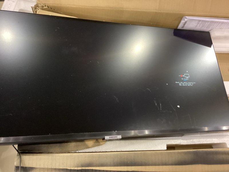 Condition photo showing As Is for SAMSUNG 34" ViewFinity S50GC Series Ultra-WQHD Monitor, 100Hz, 5ms, HDR10, AMD FreeSync, Eye Care, Borderless Design, PIP, PBP, LS34C502GANXZA, 2023, Black