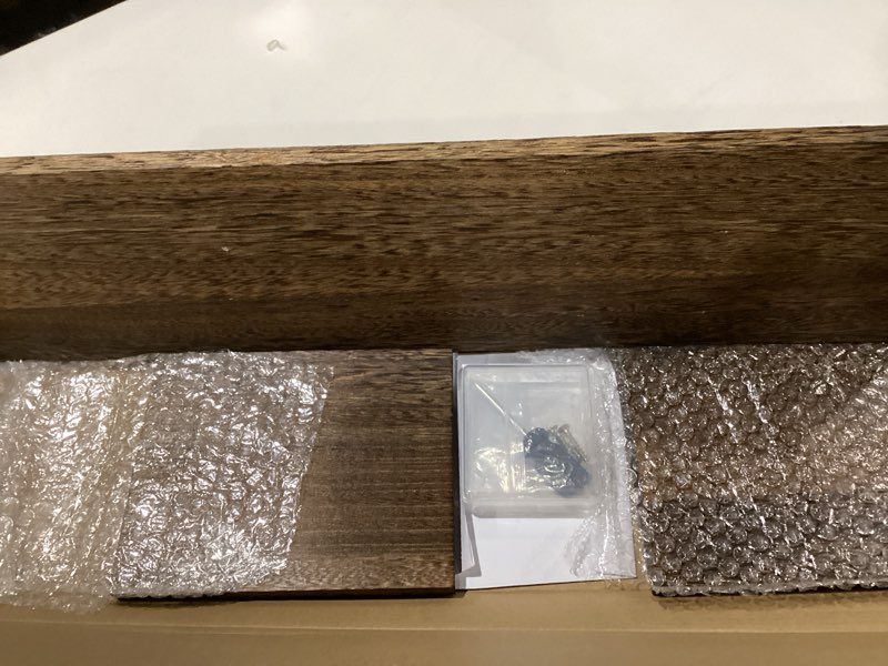 Condition photo showing New/Like New for menkxi over the sink shelf bathroom wood pedestal soap stand farmhouse bathroom decor decorative over the sink shelf for kitchen(23.62 x 7.87 x 5.91 inches,dark brown) 23.62 x 7.87 x 5.91 inches dark brown