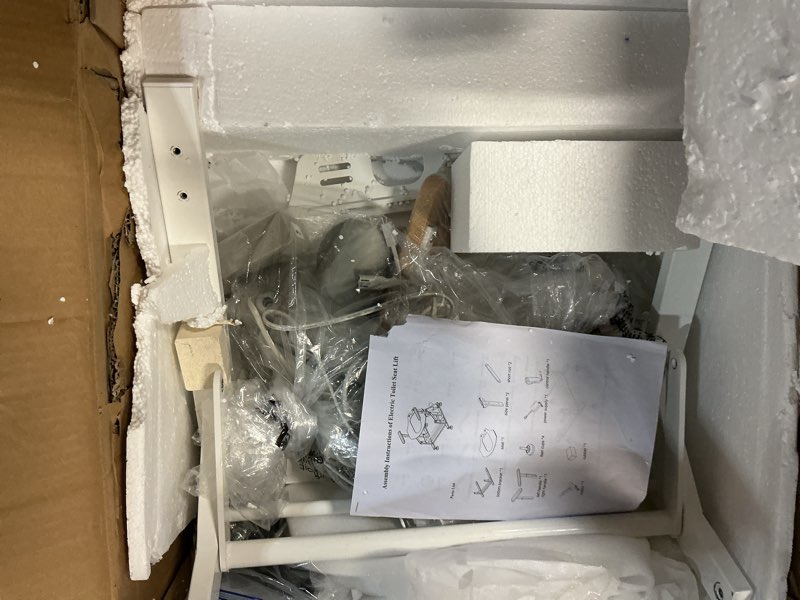 Condition photo showing Good Condition for Lift Toilet Seat for Elderly with Wooden Armrests, FSÄ/HSÄ Eligible Electric Sit to Stand Lift for Elderly and Disabled, Toilet Seat Lift Supports Up to 440lbs Wood Arm - Single Motor