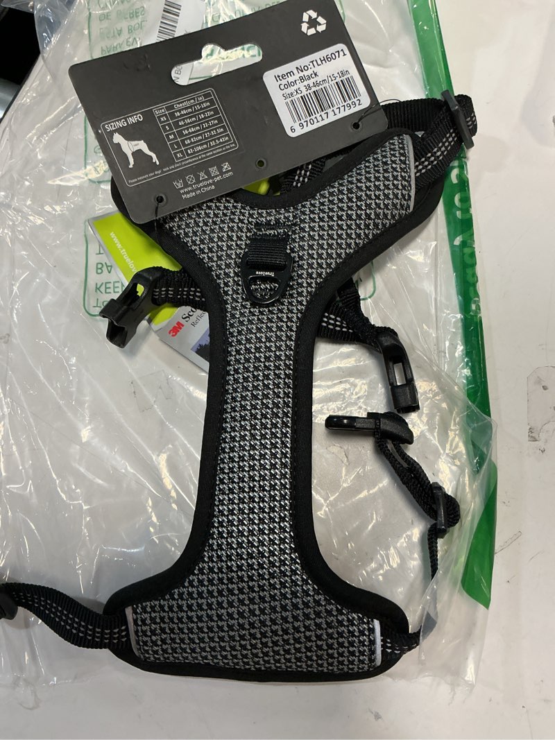 Condition photo showing New/Like New for TRUE LOVE Dog Harness Outdoor Adventure II Reflective Vest with 2 Leash Attachments Matching Leash a