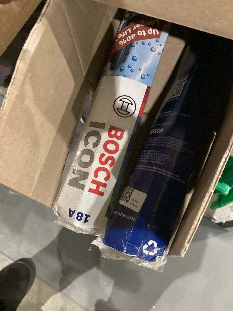 Condition photo showing As Is for BOSCH 26A18A ICON Beam Wiper Blades - Driver and Passenger Side - Set of 2 Blades (26A & 18A) Front (26A & 18A) ICON Combo Pack (Front)