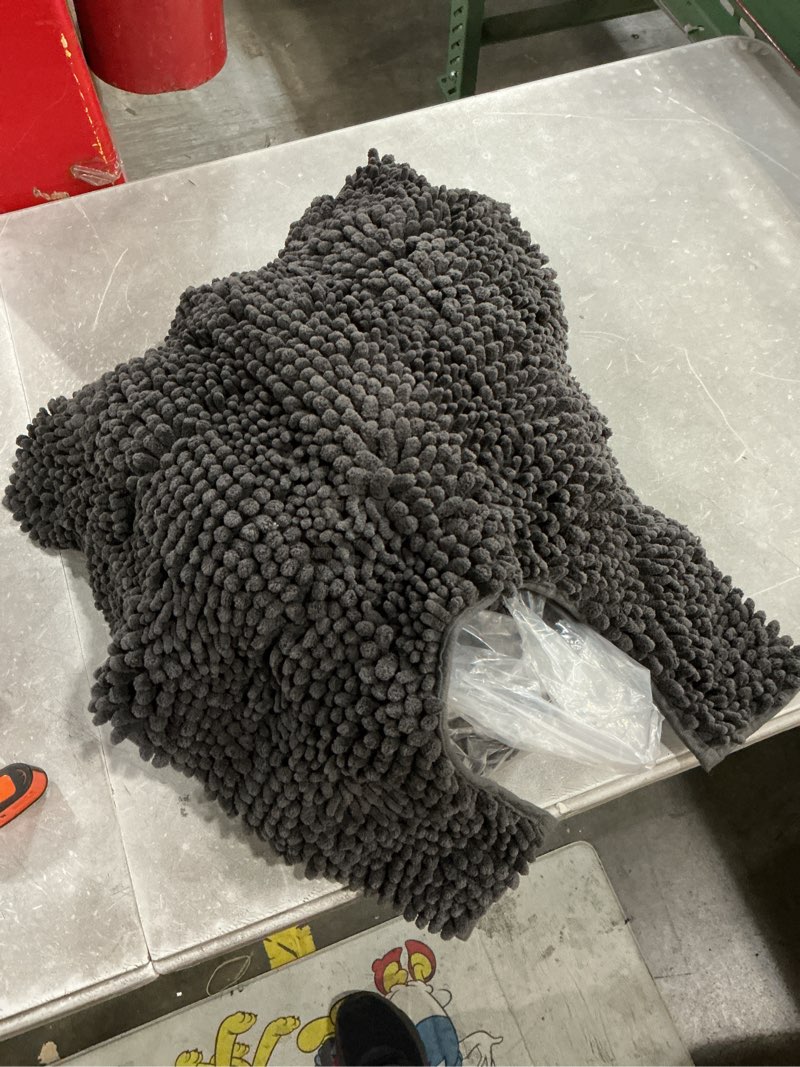Condition photo showing Good Condition for olanly thick bathroom rugs sets 3 piece, absorbent chenille striped bath mats and u-shaped contour t