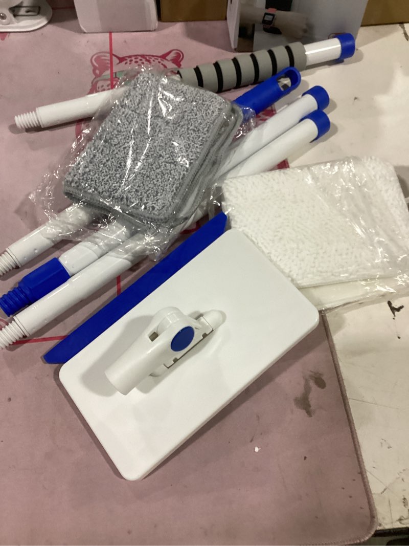 Condition photo showing Good Condition for baseboard cleaner tool with handle, wall cleaner with extendable long handle ,door frame cleaning tool including 4 reusable cleaning pads. quick clean baseboard cleaning, ceiling and wall. 49in