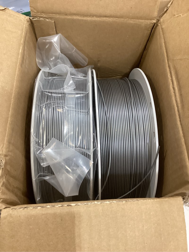 Condition photo showing Good Condition for PINBALL PETG 3D Printer Filament 1.75mm High Precision Durable Moisture-Proof Strong Filament Mith Better Flow Dimensional Accuracy +/- 0.02mm Suitable for Most FDM 3D Printers 2 Kilograms Silver PETG-2KG Petg-1kg*2-2 Silver