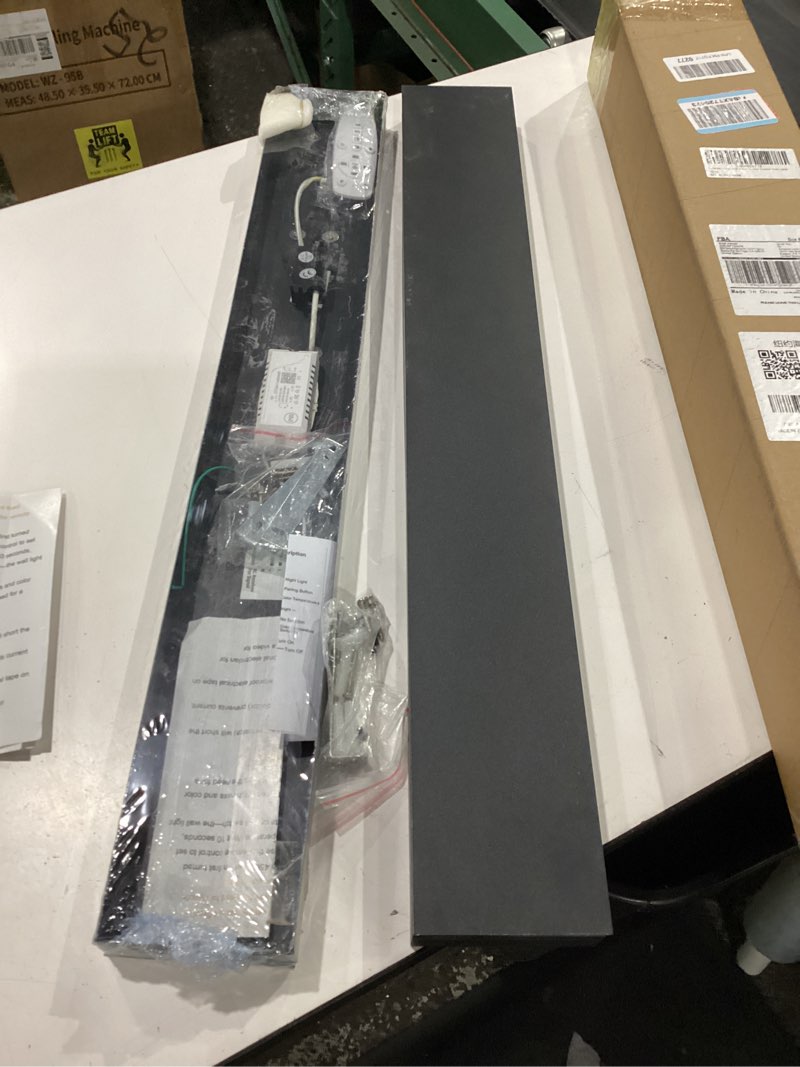 Condition photo showing New/Like New for upgraded 31inch 2pcs modern outdoor wall light,4.33 inch wide dimmable linear outdoor wall sconce waterproof ip65,black led long outdoor lights for garage front door exterior wall lights dimmable 2pcs-31*4.33in-dimmable