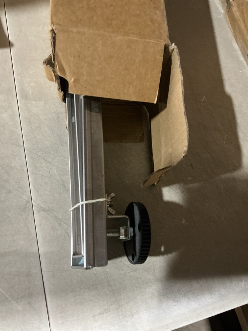 Condition photo showing As Is for neodrain 18-inch linear shower drain, brushed 304 stainless steel, silver, modern style, removable grate, adjustable feet, 2" central outlet, 36 l/min flow, fits us no-hub drain base system brushed with base 18 in