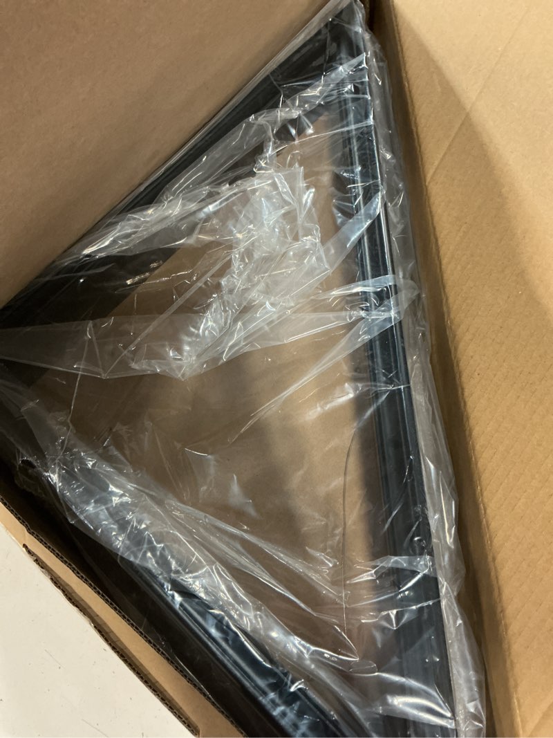 Condition photo showing As Is for military flag display case for burial flag - fits a folded 5' x 9.5' flag military flag box - wooden frame with glass with wall mount - flag display case for burial flag black 9.5'x5' flag case-black