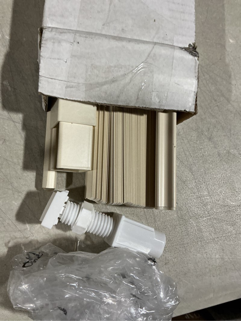 Condition photo showing As Is for no tools no drill cordless mini blinds, 100% privacy l - shaped blades 1" vinyl blinds for indoor windows, for window size 23" w × 64" h - beige actual received dimensions 22 5/8" w× 64" h beige 23" w × 64" h