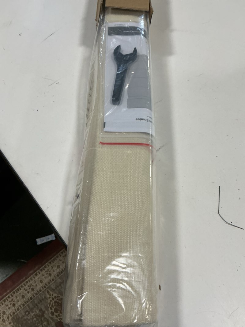 Condition photo showing Good Condition for LazBlinds No Drill Roman Shades for Windows, Cordless Light Filtering Window Shades with UV Protection, Polyester Fabric for Bedroom & Living Room, 41" W x 64" H, Cream Light Filtering - Cream 41"W x 64"H