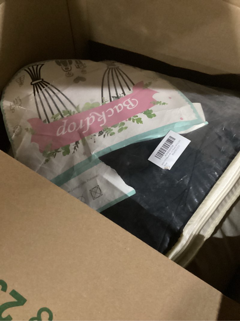 Condition photo showing Good Condition for 60ftx12ft Black Wrinkle-Free Wedding Backdrop Curtain -Silky Washable Black Polyester Drapes for Baby Showers, Birthday Parties, Photography, and Wedding Receptions-12 Panels 5FTx12FT Black W5' x H12'(12 panels)