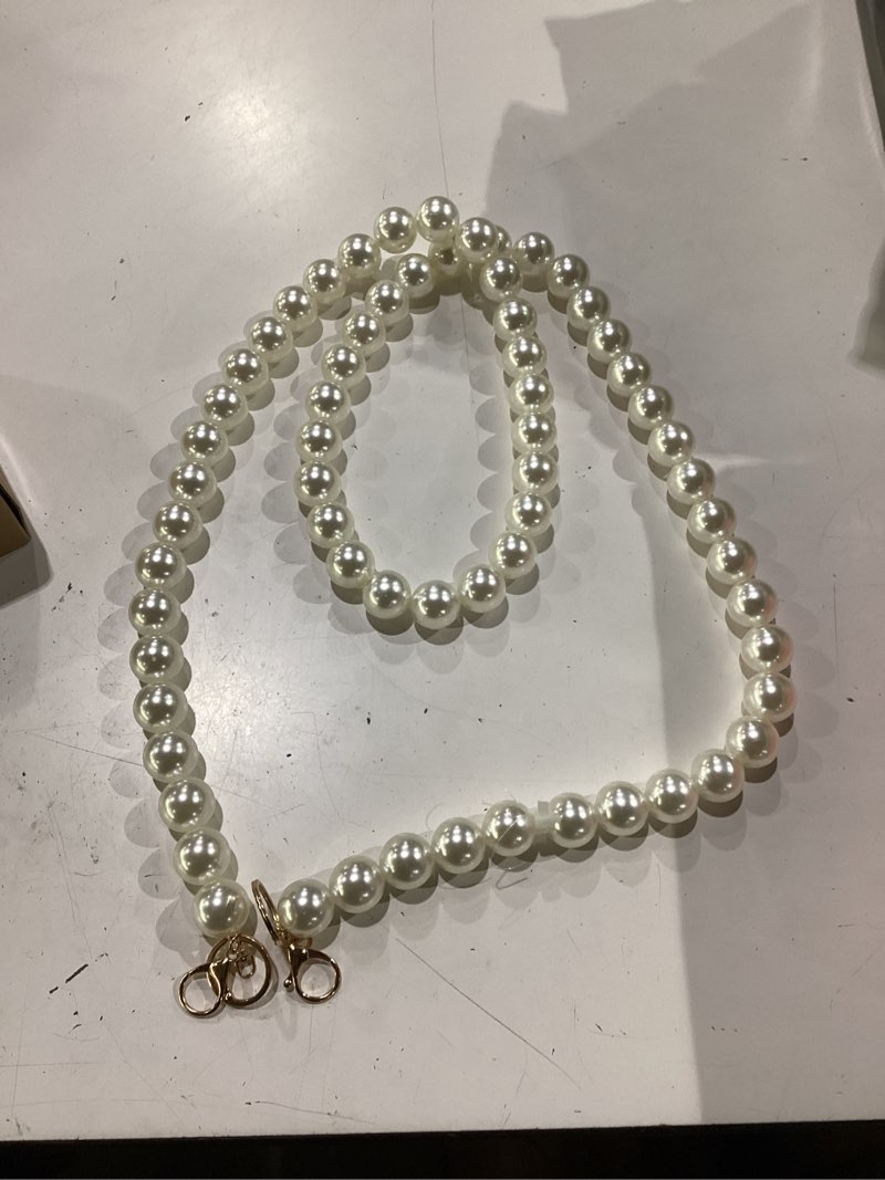 Condition photo showing Good Condition for canlierr 2 pcs 5.6ft wedding giant pearl garland decorations 25mm large faux bead garland with hook for ceremony photo booth outdoor proposal scene garden beach party decor (ivory white, simple) ivory white 25 mm simple