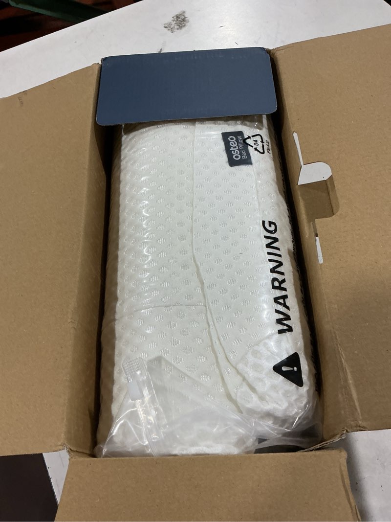 Condition photo showing Good Condition for cervical pillow for neck pain relief, hollow design odorless memory foam pillows with cooling case, adjustable orthopedic bed pillow for sleeping, support for side back sleepers queen(25.5*16.5*5.2/4.1 inches) white