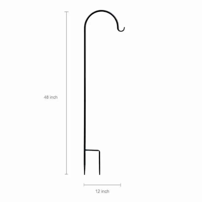 Black Metal Shepherd's Hook, 48"