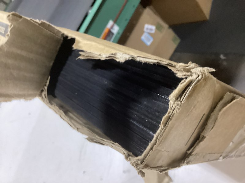 Condition photo showing Good Condition for Smooth Black Drop Ceiling Tile 2ft x 4ft, PVC Ceiling Panel 24x48in – Waterproof, Washable and Fire-Rated - High-Grade PVC to Prevent Breakage-Cover 80 Sq. Ft-Package of 10 Tiles Black 2x4