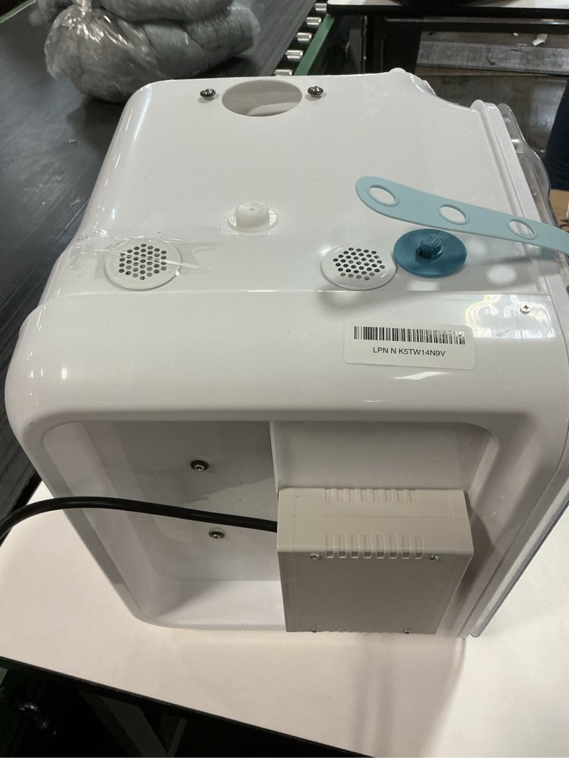 Condition photo showing As Is for 110V Pet Brooder Portable Bird Brooder for Newborn Birds Puppies Kittens & Other Small Animals Pet Incubator with High-Low Temperature Alarm Bird Incubator with External Water Food Trays