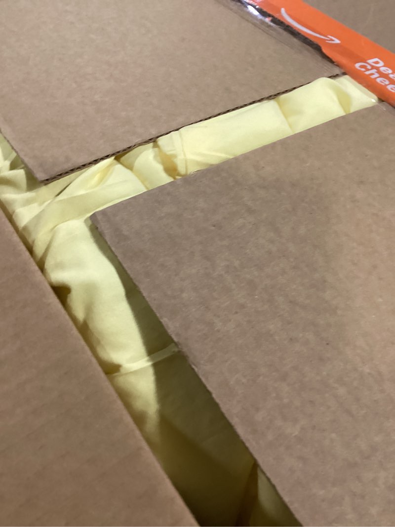 Condition photo showing As Is for UNIKOME King Size Comforter Set Yellow - Ultra Soft Boho Pintuck Down Alternative Bedding Set for Winter, All Seasons, 3 Pieces Lightweight Warm Pinch Pleat Bed Set with Comforter, 2 Pillowcases 02 Yellow King(104"x92")