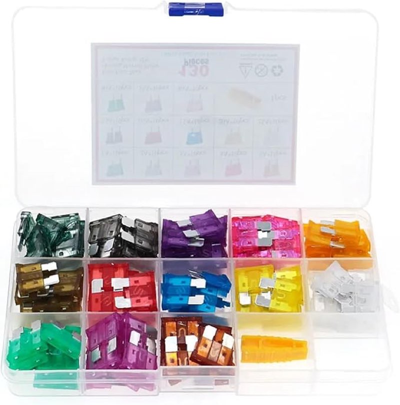 MYRRHE 30 Pieces, 10 Pieces Each Worth 1A 2A 3A 4A 5A 7.5A 10A 15A 20A 25A 30A 35A 40A Automobile Medium Blade Fuse kit