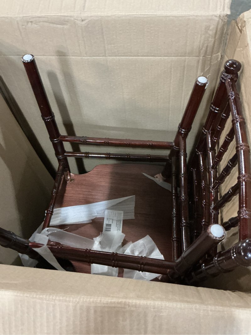 Condition photo showing As Is for flash furniture 2 pack hercules series fruitwood chiavari chair fruitwood set of 2