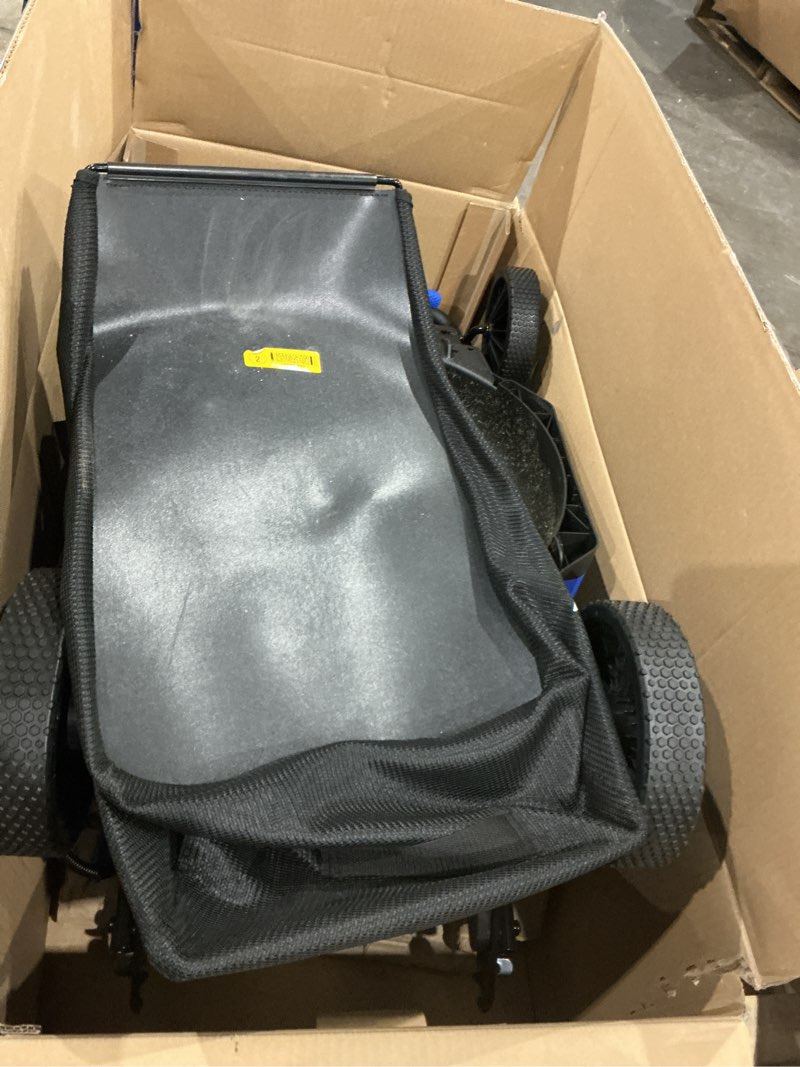 Condition photo showing As Is for kobalt 40-volt 21-in brushless battery push lawn mower 6 ah (battery and charger included)