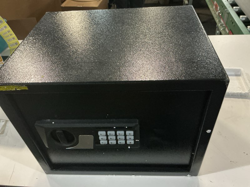 Condition photo showing As Is for (Without a key)1.6 Cuft Fire proof Safes for HOME USE, Anti-Theft Digital Security Safety Box with Programmable Keypad and Spare Keys, Home Safes Fireproof Waterproof for Money Medicine Document Valuables