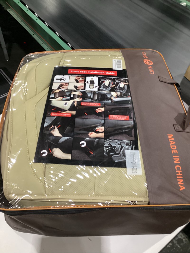 Condition photo showing New/Like New for OASIS AUTO Ram Seat Covers Full Set, Waterproof Ram 1500 Seat Covers Compatible with 2019-2025 Dodge Ram 1500 2500 3500 Crew Quad Cab with Flat Rear Seat (Black) 19-25(FlatRear) Black